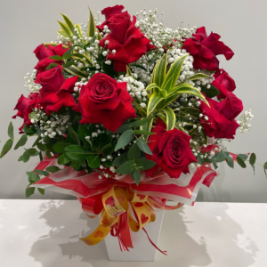 Box Super Luxo de Rosas vermelhas Importadas